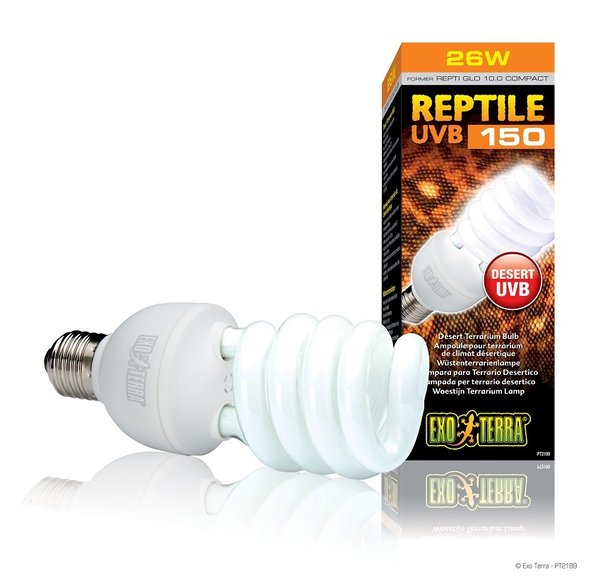 Exo Terra Reptile UVB 150 Wüsten-Terrarienlampe, E27 / 25 Watt